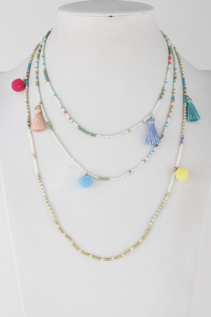 Colorful Indian Inspired Layered Necklace 7DCA1